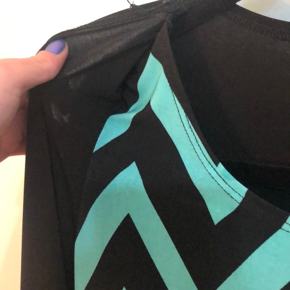 Teal Shirt with Attached Cardigan - Picture 2 of 2